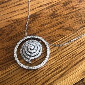 Sterling silver crystal pendant necklace